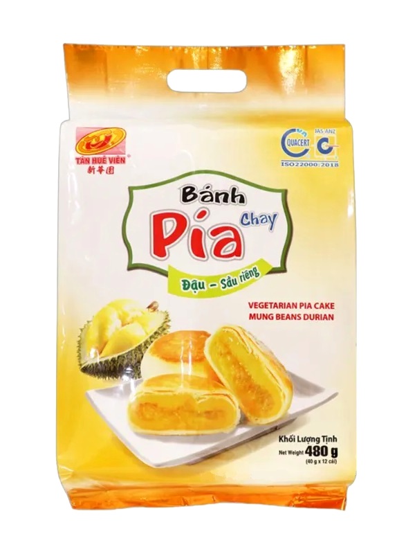 Tortine Banh Pia con crema al Durian - Tan Hue Vien 480g (12pz)